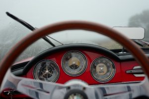 1956 Alfa Romeo Giulietta Spider Type 750- dash and steering wheel